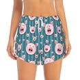 thumbnail image 1 of Bixox Women's Funny Pig Faces pattern 2 in 1 Running Shorts - Lightweight Athletic Workout Gym Yoga Shorts Liner with Pockets - Small, 1 of 5