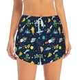 thumbnail image 1 of Bixox Women's Funny Spaceships pattern 2 in 1 Running Shorts - Lightweight Athletic Workout Gym Yoga Shorts Liner with Pockets - Medium, 1 of 7