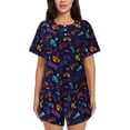 thumbnail image 1 of Bixox Women's Games Printed Pajama Set 2 Piece Lounge Set Top and Shorts Soft Pajamas, Shorts with Pockets, 1 of 7