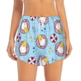 thumbnail image 1 of Bixox Women's Gnome Pool Party pattern 2 in 1 Running Shorts - Lightweight Athletic Workout Gym Yoga Shorts Liner with Pockets - Small, 1 of 7