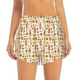 thumbnail image 1 of Bixox Women's Gnomes Autumn Harvest pattern 2 in 1 Running Shorts - Lightweight Athletic Workout Gym Yoga Shorts Liner with Pockets - Small, 1 of 5