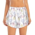 thumbnail image 1 of Bixox Women's Hand Drawn Rabbit pattern 2 in 1 Running Shorts - Lightweight Athletic Workout Gym Yoga Shorts Liner with Pockets - Small, 1 of 7