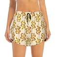 thumbnail image 1 of Bixox Women's Hand Drawn Snake pattern 2 in 1 Running Shorts - Lightweight Athletic Workout Gym Yoga Shorts Liner with Pockets - Small, 1 of 7