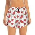 thumbnail image 1 of Bixox Women's Hand Drawn Watermelon pattern 2 in 1 Running Shorts - Lightweight Athletic Workout Gym Yoga Shorts Liner with Pockets -, 1 of 7