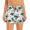 thumbnail image 1 of Bixox Women's Hawaii Palms pattern 2 in 1 Running Shorts - Lightweight Athletic Workout Gym Yoga Shorts Liner with Pockets - XX-Large, 1 of 7