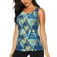 thumbnail image 1 of Bixox Women's Hawaiian Style Printed Sleeveless Fitness Workout Running Quick-Dry Tank Top, 1 of 7