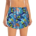 thumbnail image 1 of Bixox Women's Hawaiian Style pattern 2 in 1 Running Shorts - Lightweight Athletic Workout Gym Yoga Shorts Liner with Pockets - Large, 1 of 7