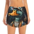 thumbnail image 1 of Bixox Women's Hip-Hop Duck pattern 2 in 1 Running Shorts - Lightweight Athletic Workout Gym Yoga Shorts Liner with Pockets - XX-Large, 1 of 5