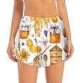 thumbnail image 1 of Bixox Women's Honey Bee Set pattern 2 in 1 Running Shorts - Lightweight Athletic Workout Gym Yoga Shorts Liner with Pockets - XX-Large, 1 of 5