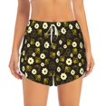 thumbnail image 1 of Bixox Women's Honey Bees With Flowers pattern 2 in 1 Running Shorts - Lightweight Athletic Workout Gym Yoga Shorts Liner with Pockets - XX-Large, 1 of 5