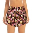 thumbnail image 1 of Bixox Women's Ice Cream Cake pattern 2 in 1 Running Shorts - Lightweight Athletic Workout Gym Yoga Shorts Liner with Pockets - Small, 1 of 7