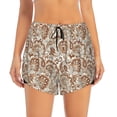 thumbnail image 1 of Bixox Women's Indian Paisley1 pattern 2 in 1 Running Shorts - Lightweight Athletic Workout Gym Yoga Shorts Liner with Pockets - Small, 1 of 5