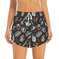 thumbnail image 1 of Bixox Women's Japanese Sushi Hashi pattern 2 in 1 Running Shorts - Lightweight Athletic Workout Gym Yoga Shorts Liner with Pockets - Small, 1 of 7