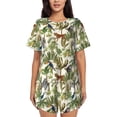 thumbnail image 1 of Bixox Women's Jungle Animals Printed Pajama Set 2 Piece Lounge Set Top and Shorts Soft Pajamas, Shorts with Pockets, 1 of 7