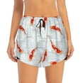 thumbnail image 1 of Bixox Women's Koi Fish Corals,Spring Summer pattern 2 in 1 Running Shorts - Lightweight Athletic Workout Gym Yoga Shorts Liner with Pockets - Small, 1 of 7