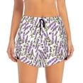 thumbnail image 1 of Bixox Women's Lavender Flowers pattern 2 in 1 Running Shorts - Lightweight Athletic Workout Gym Yoga Shorts Liner with Pockets - Small, 1 of 7