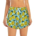 thumbnail image 1 of Bixox Women's Lemon pattern 2 in 1 Running Shorts - Lightweight Athletic Workout Gym Yoga Shorts Liner with Pockets - XX-Large, 1 of 7