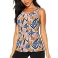 thumbnail image 1 of Bixox Women's Lilies Flowers Printed Sleeveless Fitness Workout Running Quick-Dry Tank Top, 1 of 7