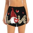 thumbnail image 1 of Bixox Women's Love Gnomes pattern 2 in 1 Running Shorts - Lightweight Athletic Workout Gym Yoga Shorts Liner with Pockets - Large, 1 of 5