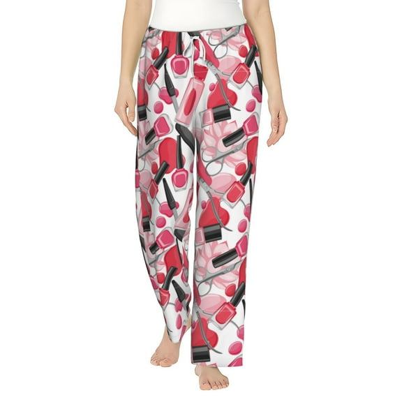 Bixox Women's Makeup Patterned Pajama Pants Loungewear