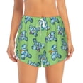 thumbnail image 1 of Bixox Women's Motorcycle Riding Dinosaur pattern 2 in 1 Running Shorts - Lightweight Athletic Workout Gym Yoga Shorts Liner with Pockets - X-Large, 1 of 7