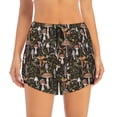 thumbnail image 1 of Bixox Women's Mushroom Garnish pattern 2 in 1 Running Shorts - Lightweight Athletic Workout Gym Yoga Shorts Liner with Pockets - Small, 1 of 7