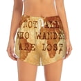 thumbnail image 1 of Bixox Women's Not All Those Who Wander Are Lost2 pattern 2 in 1 Running Shorts - Lightweight Athletic Workout Gym Yoga Shorts Liner with Pockets - XX-Large, 1 of 7