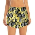 thumbnail image 1 of Bixox Women's Orchids Flowers pattern 2 in 1 Running Shorts - Lightweight Athletic Workout Gym Yoga Shorts Liner with Pockets - Medium, 1 of 7