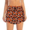 thumbnail image 1 of Bixox Women's Owls And Boo pattern 2 in 1 Running Shorts - Lightweight Athletic Workout Gym Yoga Shorts Liner with Pockets - Small, 1 of 5