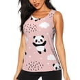 thumbnail image 1 of Bixox Women's Panda Printed Sleeveless Fitness Workout Running Quick-Dry Tank Top, 1 of 7
