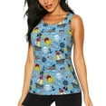 thumbnail image 1 of Bixox Women's Pirate Marine Animals Printed Sleeveless Fitness Workout Running Quick-Dry Tank Top, 1 of 7