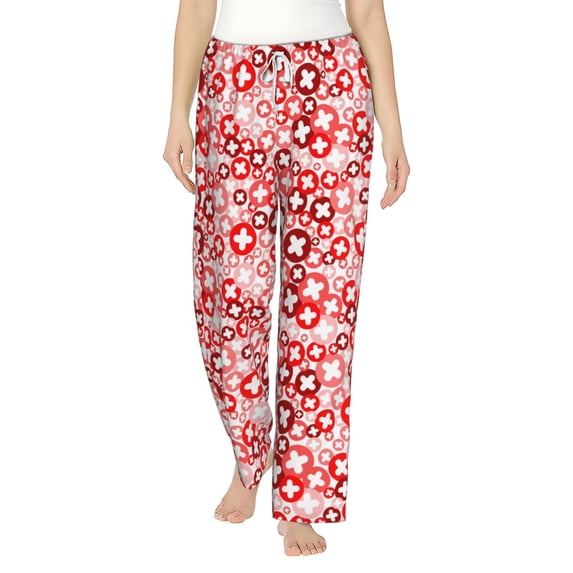 Bixox Women's Plus Cross Patterned Pajama Pants Loungewear