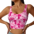 thumbnail image 1 of Bixox Women's Poodle Dog Pattern Fitness Navel Tank Top U-Back Yoga Tank Top Sweatshirt Sports Bra, 1 of 7