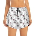 thumbnail image 1 of Bixox Women's Poodle Dog pattern 2 in 1 Running Shorts - Lightweight Athletic Workout Gym Yoga Shorts Liner with Pockets - Small, 1 of 7