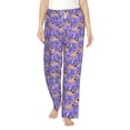 thumbnail image 1 of Bixox Women's Pugs and Flowers Patterned Pajama Pants Loungewear, 1 of 5