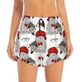 thumbnail image 1 of Bixox Women's Rabbit And Hedgehog pattern 2 in 1 Running Shorts - Lightweight Athletic Workout Gym Yoga Shorts Liner with Pockets - Small, 1 of 7