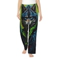 thumbnail image 1 of Bixox Women's Realistic Style Wolf Warrior Patterned Pajama Pants Loungewear, 1 of 5