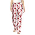 thumbnail image 1 of Bixox Women's Red Bloody Scary Hands Patterned Pajama Pants Loungewear, 1 of 5