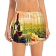 thumbnail image 1 of Bixox Women's Red Wine Glasses pattern 2 in 1 Running Shorts - Lightweight Athletic Workout Gym Yoga Shorts Liner with Pockets - Small, 1 of 7