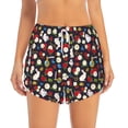 thumbnail image 1 of Bixox Women's Rose Rabbit pattern 2 in 1 Running Shorts - Lightweight Athletic Workout Gym Yoga Shorts Liner with Pockets - X-Large, 1 of 7