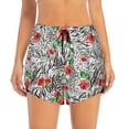 thumbnail image 1 of Bixox Women's Roses Mixed Zebra 1 pattern 2 in 1 Running Shorts - Lightweight Athletic Workout Gym Yoga Shorts Liner with Pockets - Medium, 1 of 5