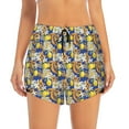thumbnail image 1 of Bixox Women's Sicilian Style pattern 2 in 1 Running Shorts - Lightweight Athletic Workout Gym Yoga Shorts Liner with Pockets -, 1 of 7