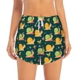 thumbnail image 1 of Bixox Women's Snails And Butterfies pattern 2 in 1 Running Shorts - Lightweight Athletic Workout Gym Yoga Shorts Liner with Pockets - Medium, 1 of 5