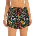 thumbnail image 1 of Bixox Women's Snake And Flower pattern 2 in 1 Running Shorts - Lightweight Athletic Workout Gym Yoga Shorts Liner with Pockets - XX-Large, 1 of 7