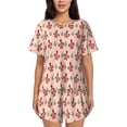 thumbnail image 1 of Bixox Women's Snake Printed Pajama Set 2 Piece Lounge Set Top and Shorts Soft Pajamas, Shorts with Pockets, 1 of 7