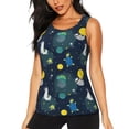 thumbnail image 1 of Bixox Women's Space and Animals Printed Sleeveless Fitness Workout Running Quick-Dry Tank Top, 1 of 7