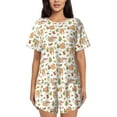 thumbnail image 1 of Bixox Women's Squirrel And Mushroom Printed Pajama Set 2 Piece Lounge Set Top and Shorts Soft Pajamas, Shorts with Pockets, 1 of 7