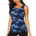 thumbnail image 1 of Bixox Women's Starry Sky Printed Sleeveless Fitness Workout Running Quick-Dry Tank Top, 1 of 7