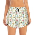 thumbnail image 1 of Bixox Women's Summer Beach Gnomes pattern 2 in 1 Running Shorts - Lightweight Athletic Workout Gym Yoga Shorts Liner with Pockets -, 1 of 7