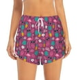 thumbnail image 1 of Bixox Women's Summer Flamingo pattern 2 in 1 Running Shorts - Lightweight Athletic Workout Gym Yoga Shorts Liner with Pockets - XX-Large, 1 of 7